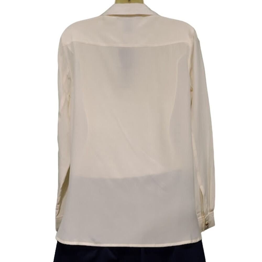 Marc by Marc Jacobs Long Sleeve‎ Button Down Blouse, Ivory, Size 4 NWT - Picture 3 of 7